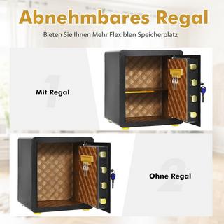 Northio Tresor Elektronischer Tresorschrank mit Digitaler Tastatur 45 L Safe Tresor 36 x 31 x 41 cm Schwarz  