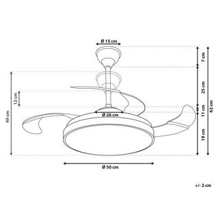 Beliani Plafonnier en Métal Moderne IBAR  