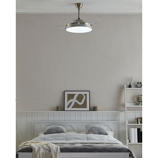 Beliani Ventilateur de plafond avec lampe en Acrylique Glamour IBAR  