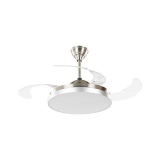 Beliani Ventilateur de plafond avec lampe en Acrylique Glamour IBAR  