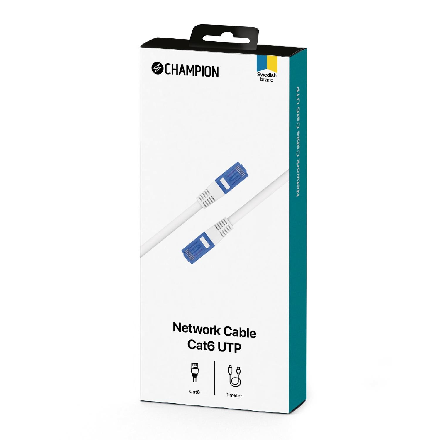 Champion  Netzwerkkabel CAT6 UTP 1,0 m 
