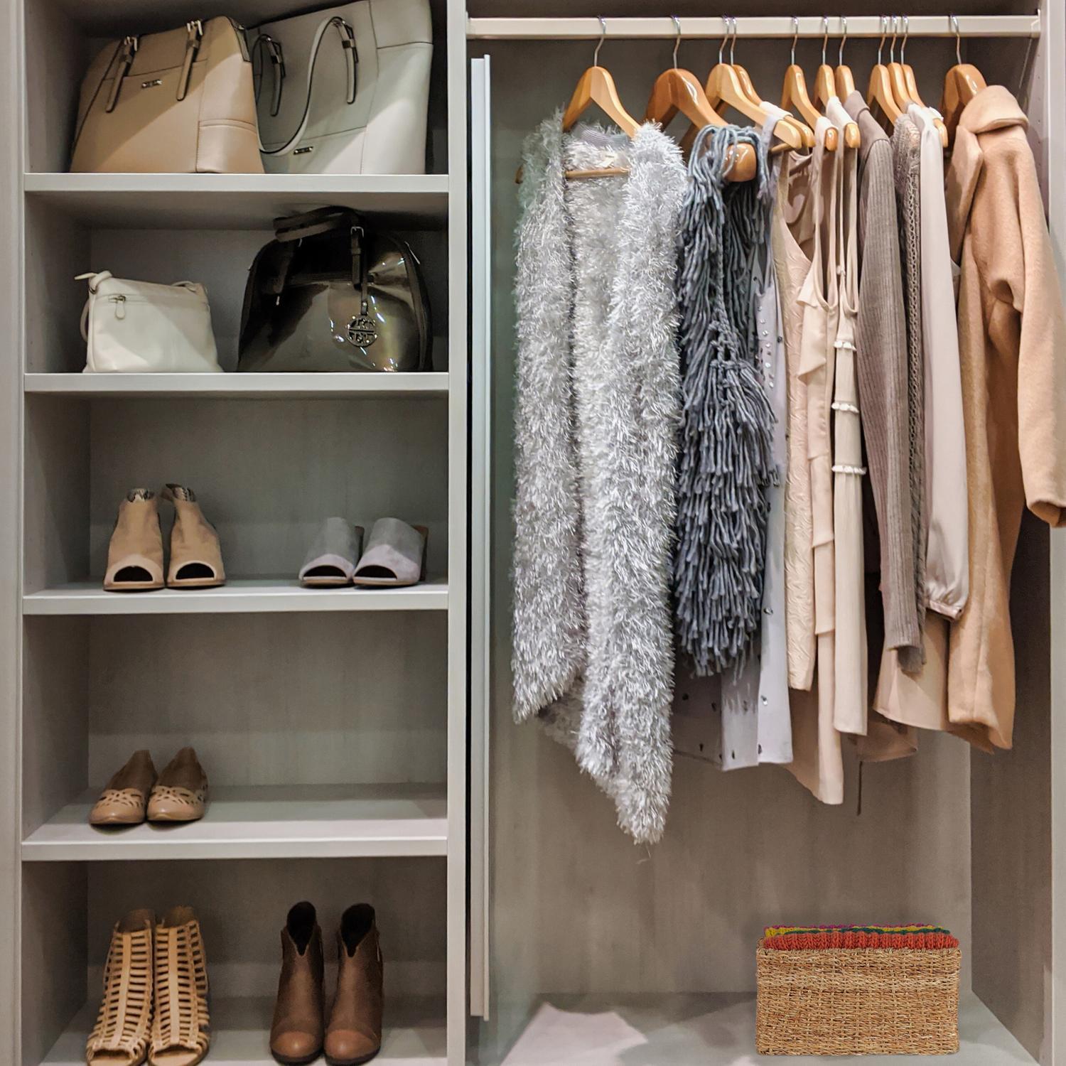 Northix Aufbewahrungskorb in 3 Teilen aus Seegras  