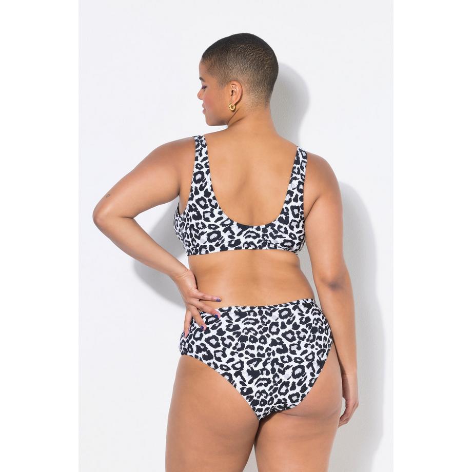 Studio Untold Slip Bikini Vita Alta Stampa Leopardata Modellante  
