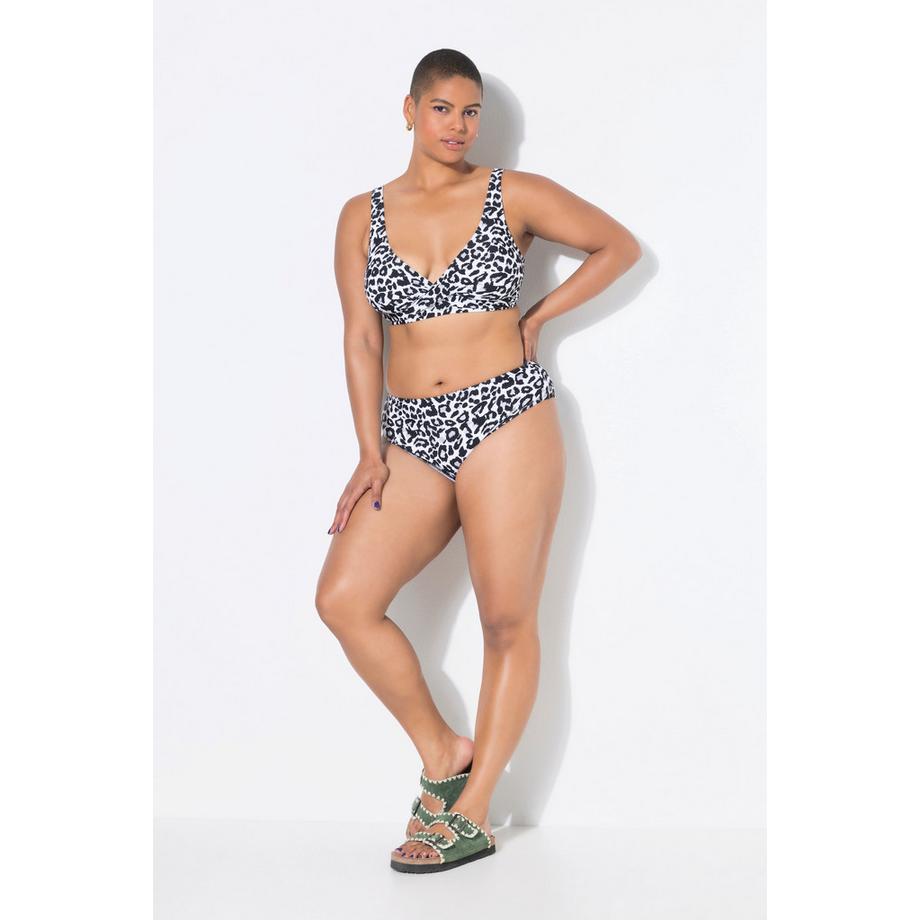Studio Untold Slip Bikini Vita Alta Stampa Leopardata Modellante  