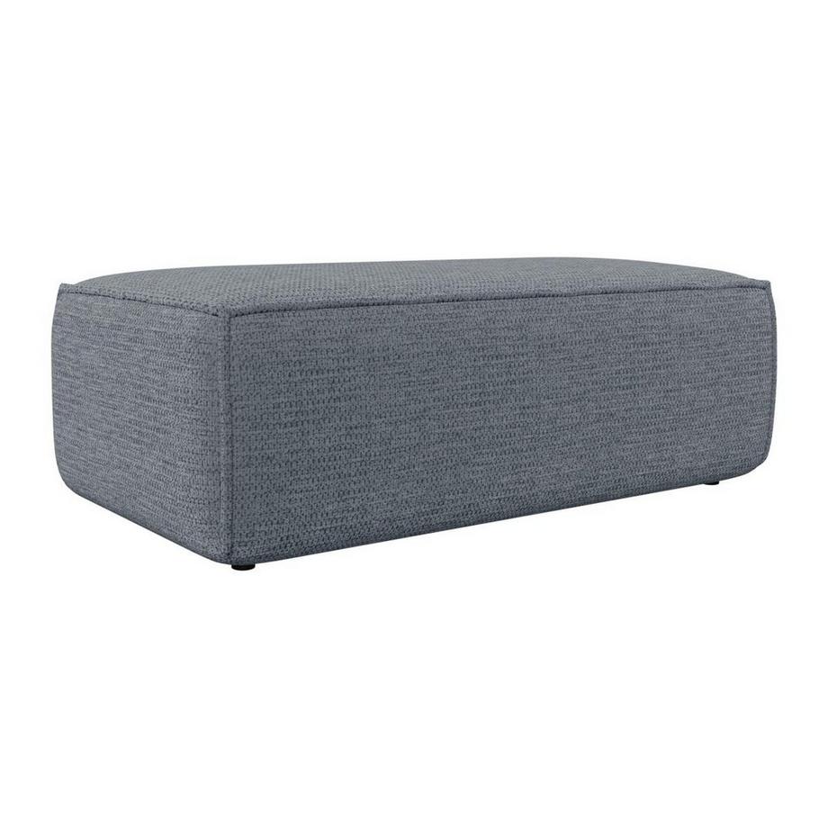 Vente-unique Hocker - Strukturstoff - Blau - AMELIA  