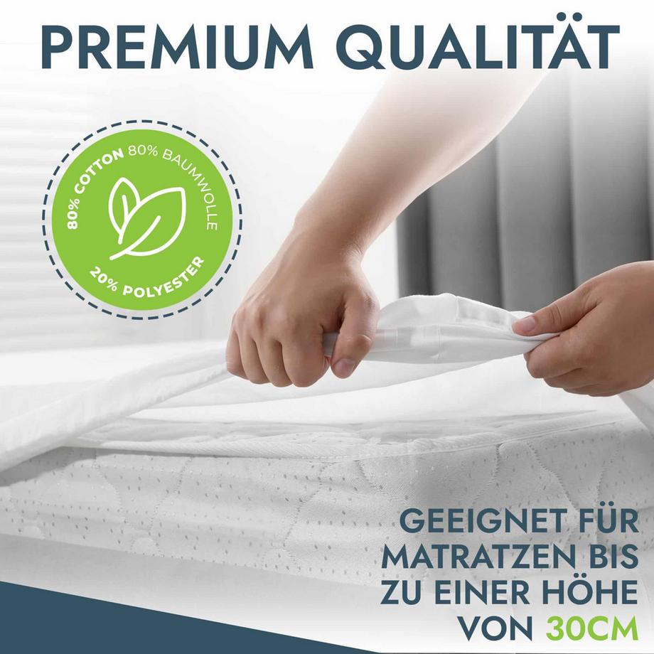 Mara Vital Protezione per materasso Protezione per materasso Topper per materasso impermeabile, traspirante e lavabile  