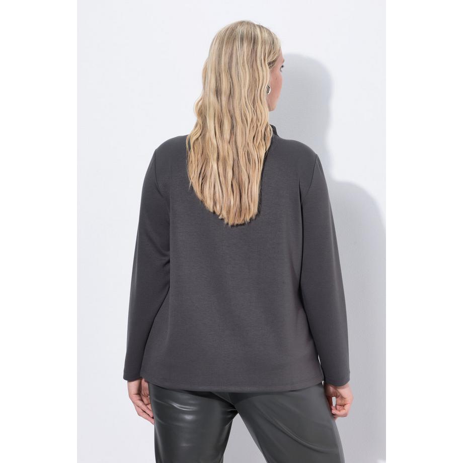 Ulla Popken Oversized Stehkragen Langarm Sweatshirt  