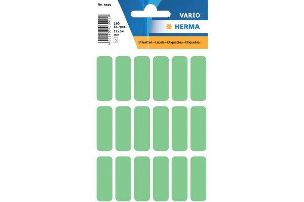 Image of Haftetiketten 12x34mm 3655 grün, perm. 90 Stück Haftetiketten 12x34mm 3655 grün, perm. 90 Stück