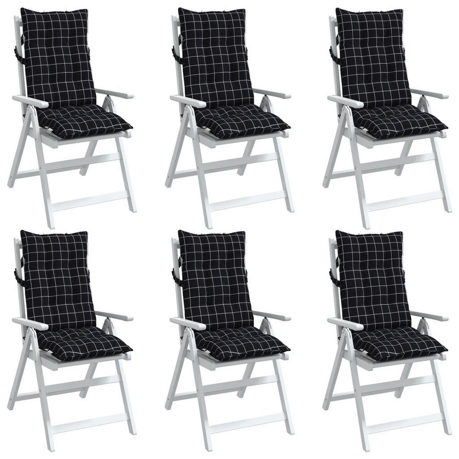 VidaXL cuscino per sedia con schienale alto Tessuto  
