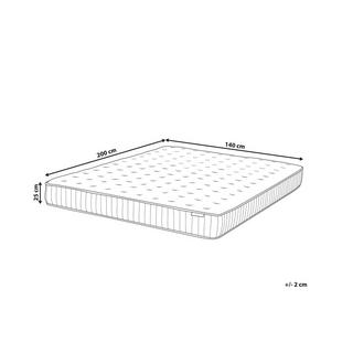 Beliani Matelas à ressorts ensachés en mousse à mémoire de forme avec gel en Ressorts ensachés PLEASANT - Moyen  