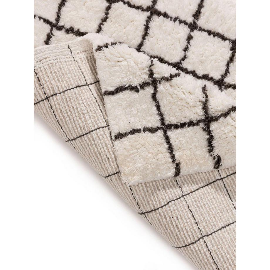 Benuta Tapis de Bain Wavu Blanc  