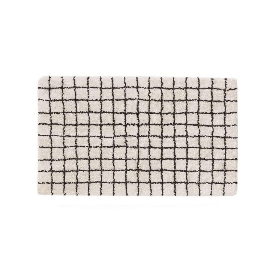 Benuta Tapis de Bain Wavu Blanc  