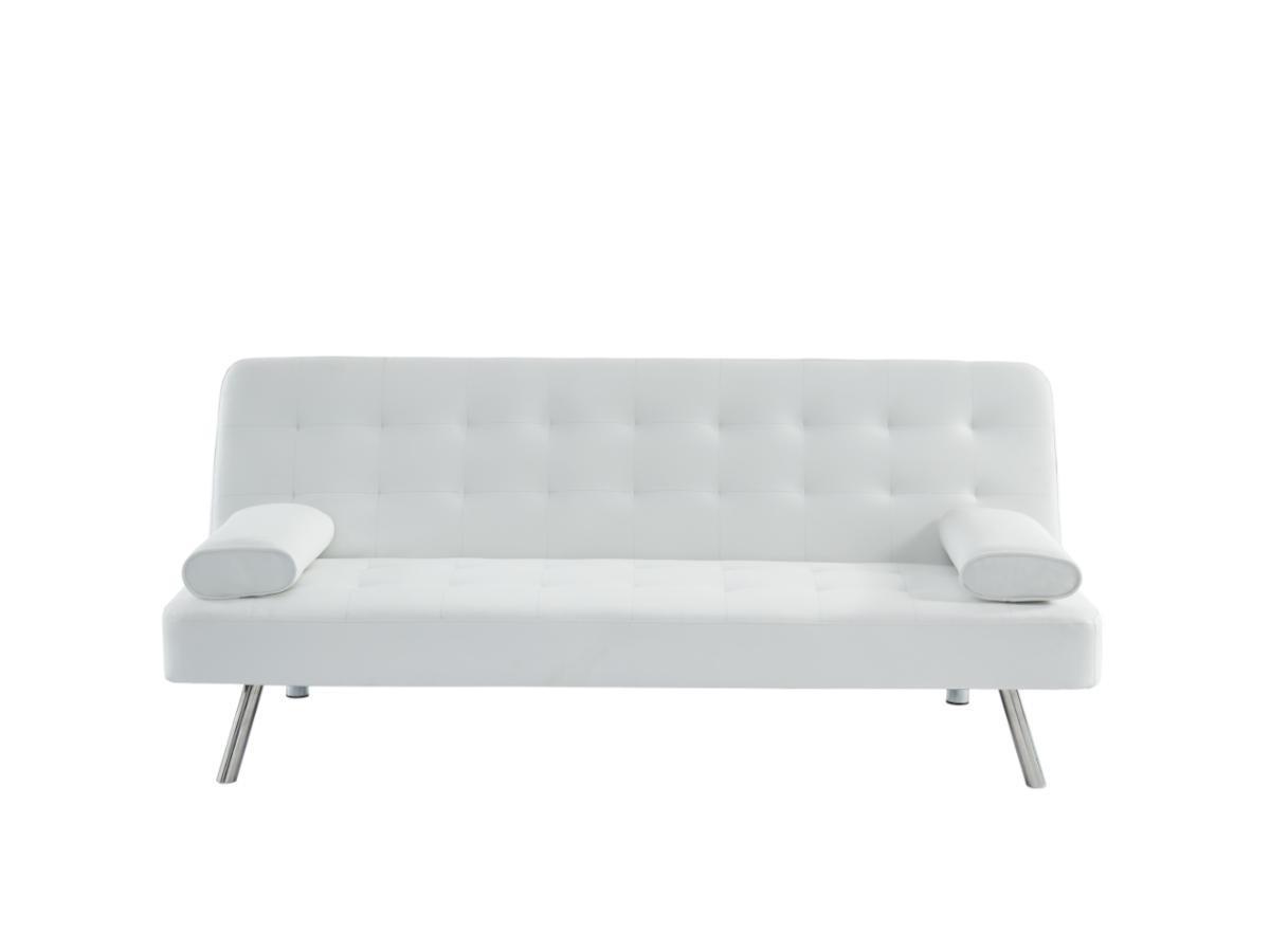 Vente-unique Schlafsofa Klappsofa MICHELLE II Kunstleder  