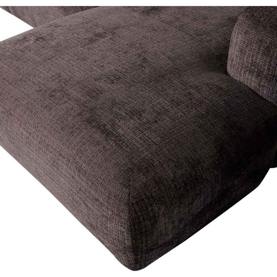 mutoni Ecksofa Cloud rechts gewebte Chenille warm brown 280x165  