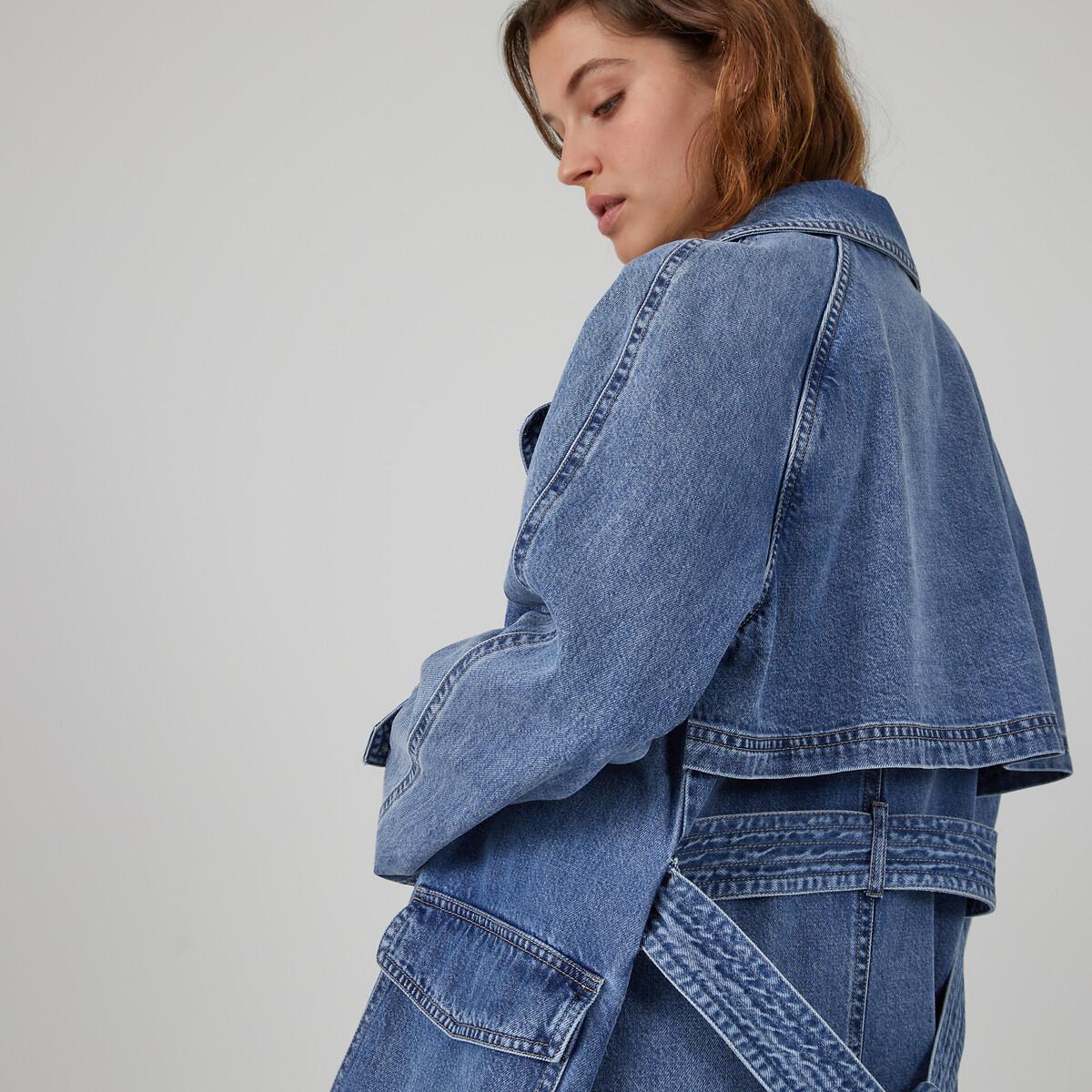 La Redoute Collections  Denim-Trenchcoat aus Lyocell/Baumwolle 