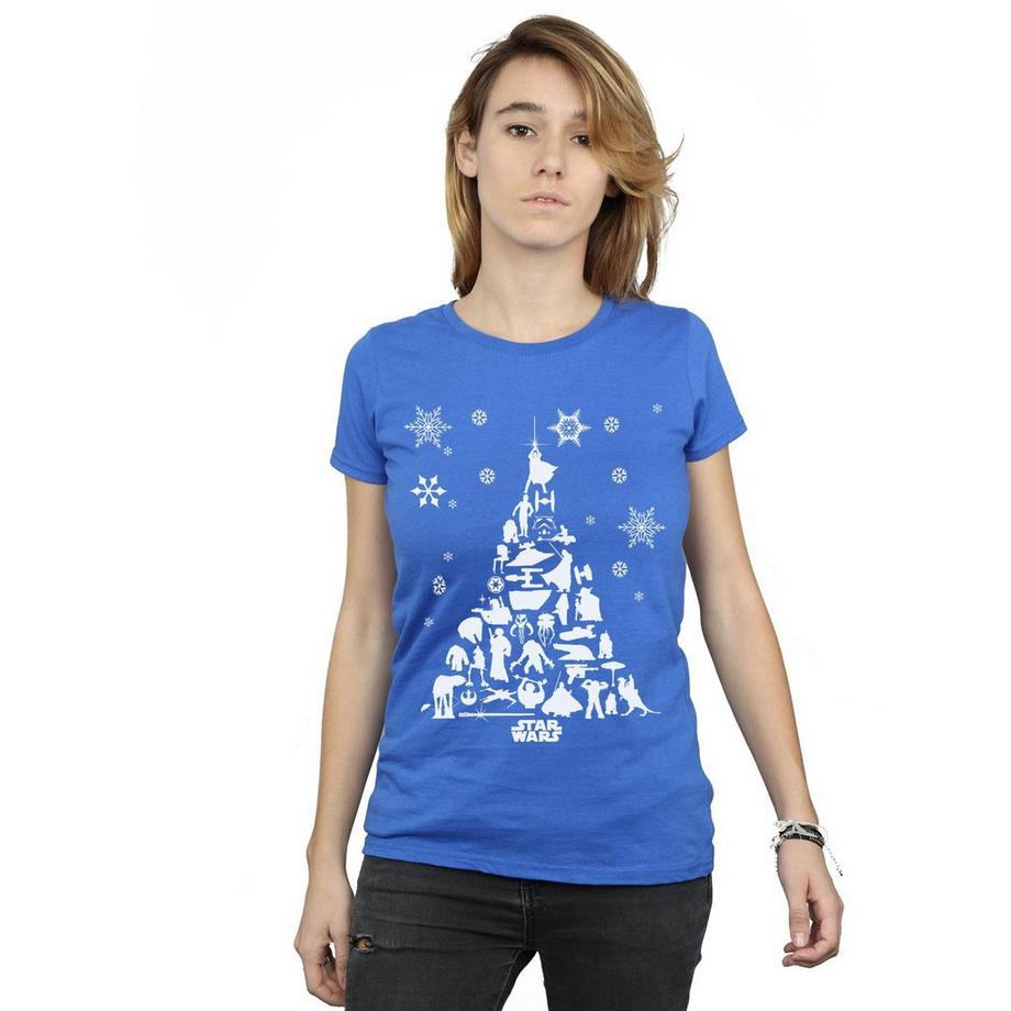 STAR WARS T-Shirt Graphique Arbre de Noël  