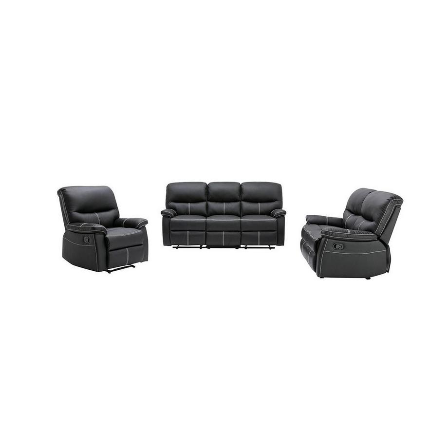 Vente-unique Relaxsofa 3+2 Sitzer + Relaxsessel Kunstleder CANBY  