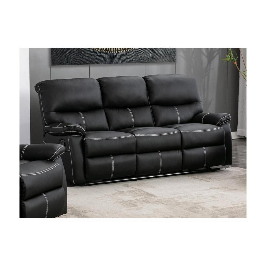 Vente-unique Relaxsofa 3+2 Sitzer + Relaxsessel Kunstleder CANBY  