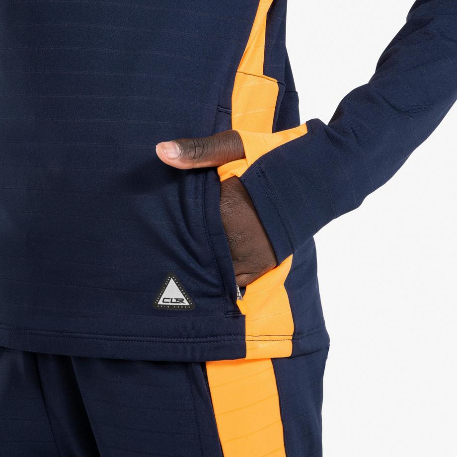 KIPSTA  Felpa bambino calcio mezza zip poliestere 