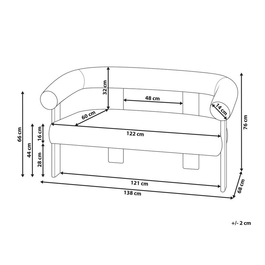 Beliani 2 Sitzer Sofa aus Bouclé  ILBRO  