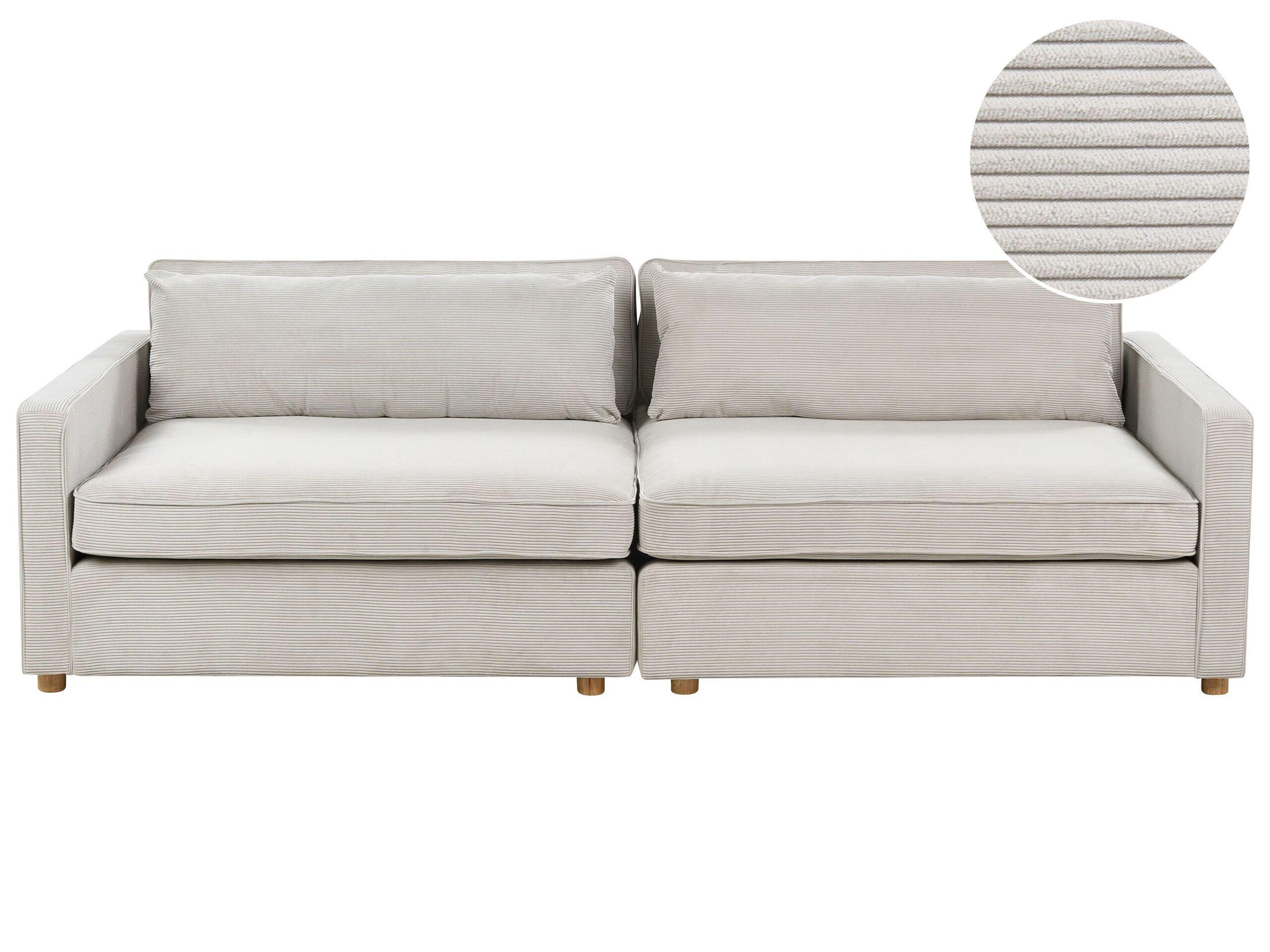 Beliani 3 Sitzer Sofa aus Cord Modern VINSTRA  