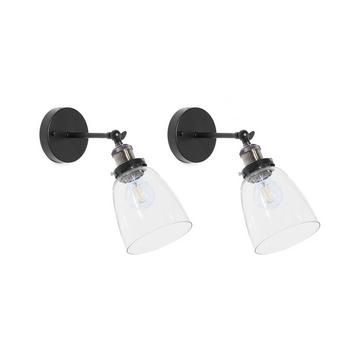 Set de 2 lampes en Métal Moderne LOVAT