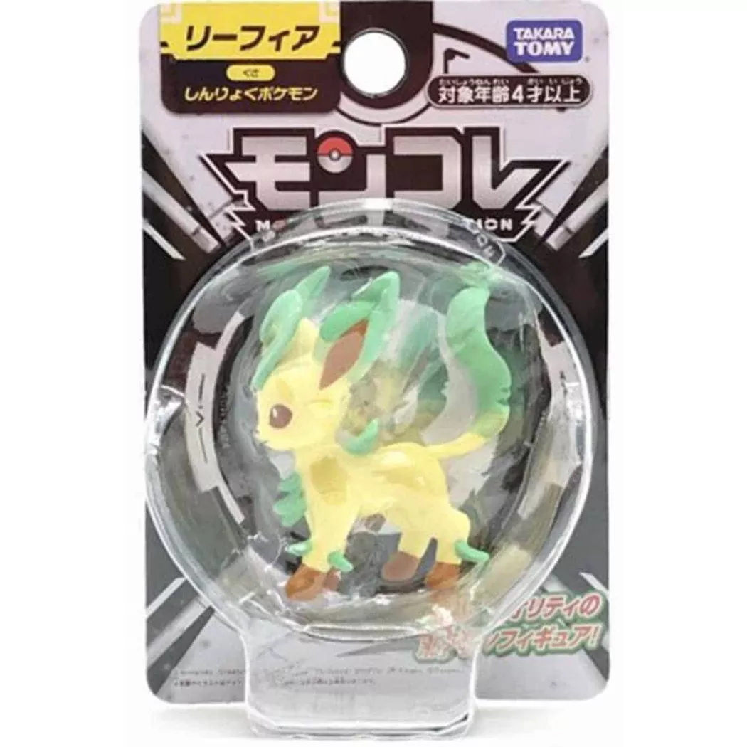 Takara Tomy - Leafeon  Monster Collection Figure, Multicolor