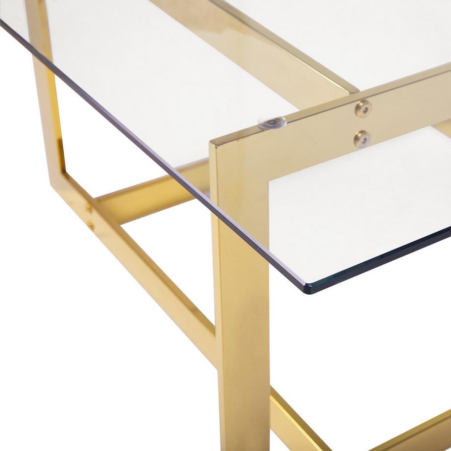 Beliani Couchtisch aus Sicherheitsglas  CRYSTAL  