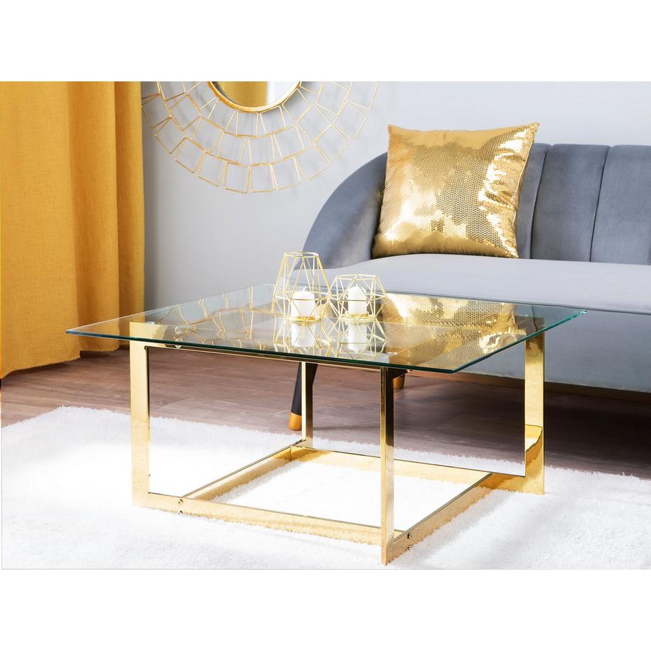 Beliani Couchtisch aus Sicherheitsglas  CRYSTAL  