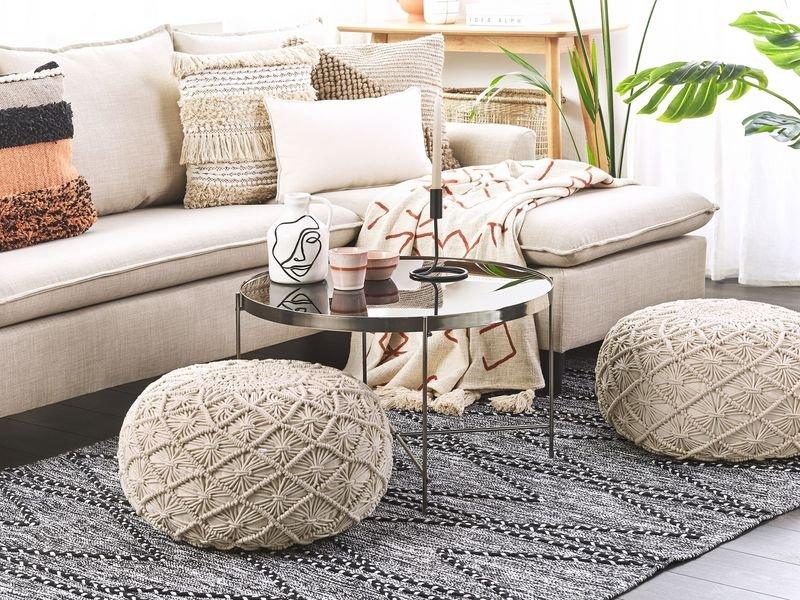 Beliani Pouf en Cotone Boho BERKANE  