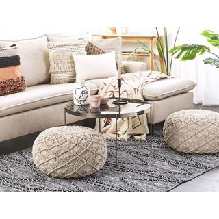 Beliani Pouf en Cotone Boho BERKANE  