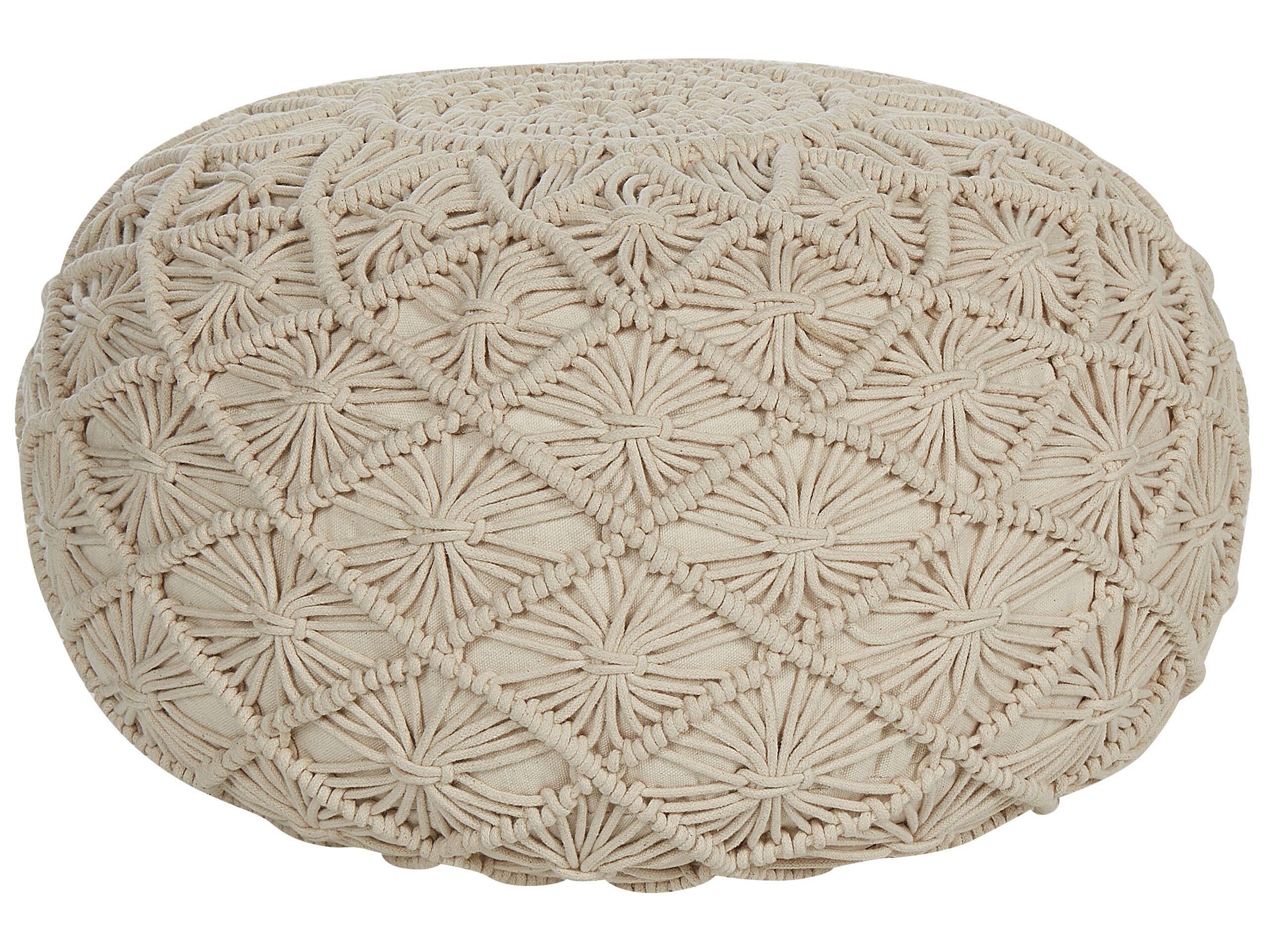 Beliani Pouf en Coton Boho BERKANE  