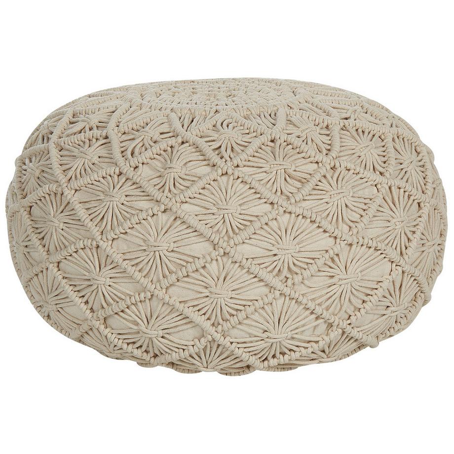 Beliani Pouf aus Baumwolle Boho BERKANE  