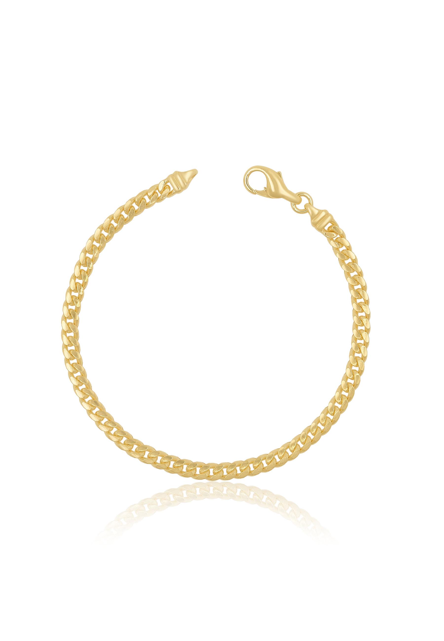 MUAU Schmuck  Bracelet réservoir en or jaune 750, 4mm, 19cm 