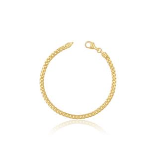 MUAU Schmuck  Bracelet Panzer Gelbgold 750, 4mm, 19cm 