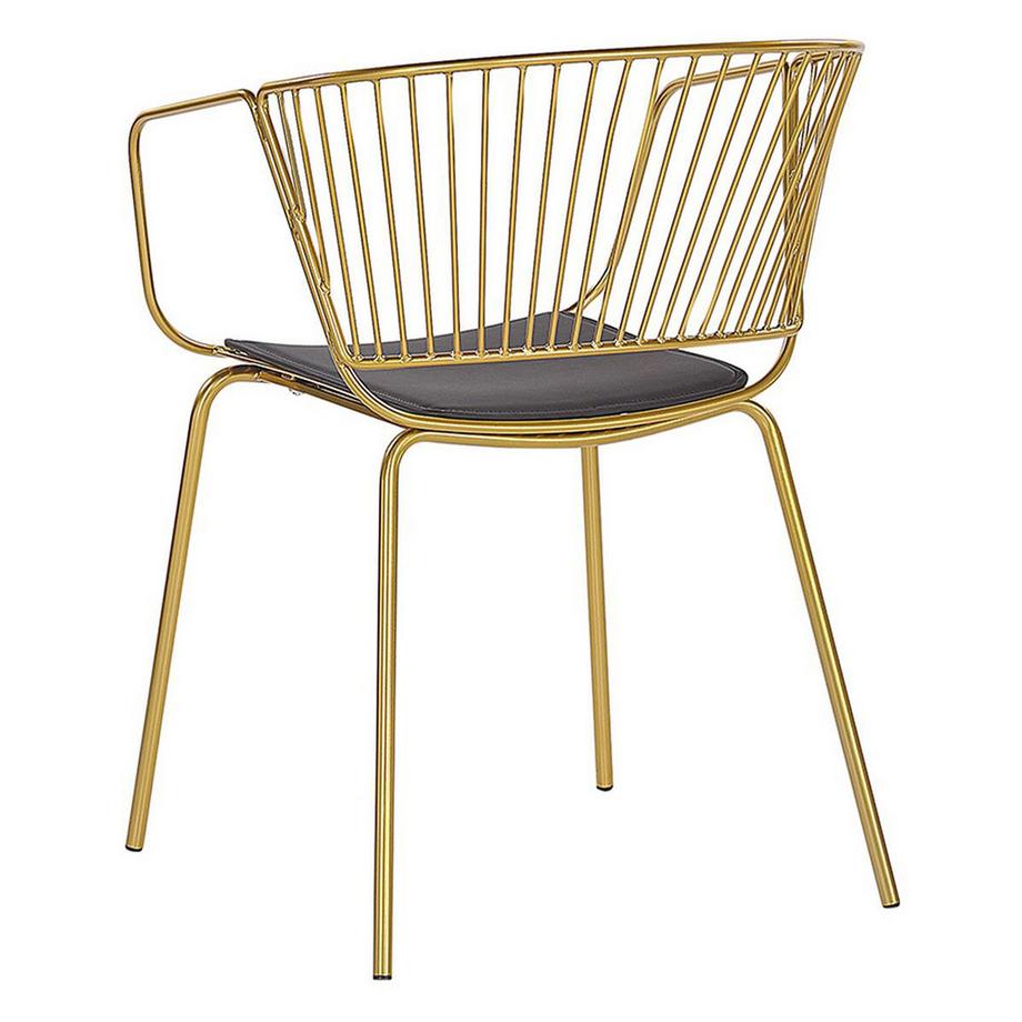 Beliani Lot de 2 chaises de salle à manger en Acier Industriel RIGBY  