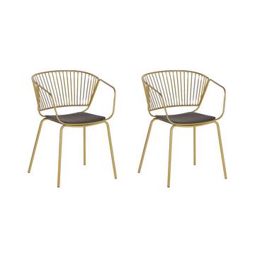 Lot de 2 chaises en Acier Moderne RIGBY