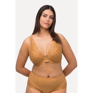 Ulla Popken  Reggiseno con ferretto, ricami, mezze coppe e microfibra, coppa C-D 