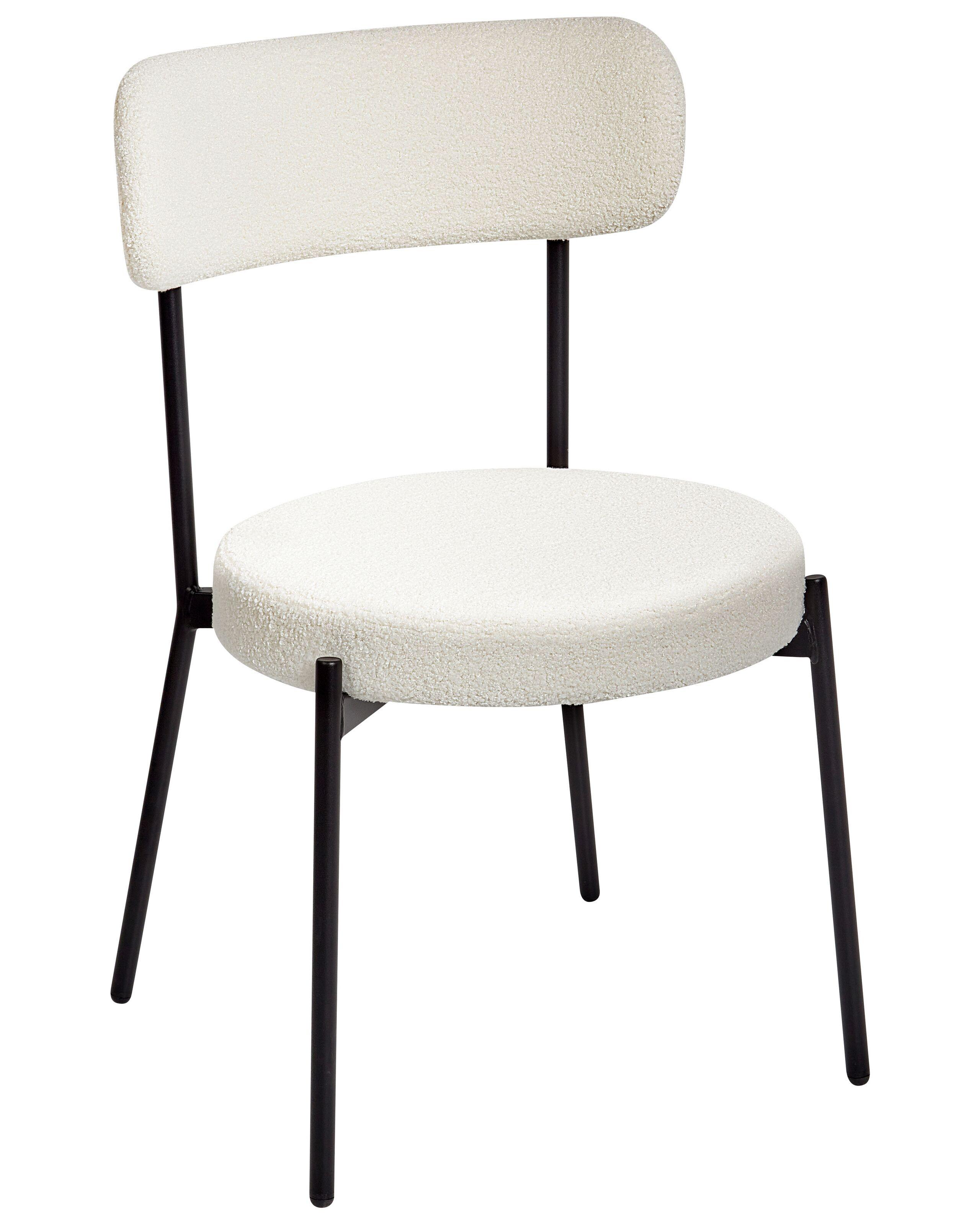 Beliani Lot de 2 chaises en Bouclé Moderne ALLISON  