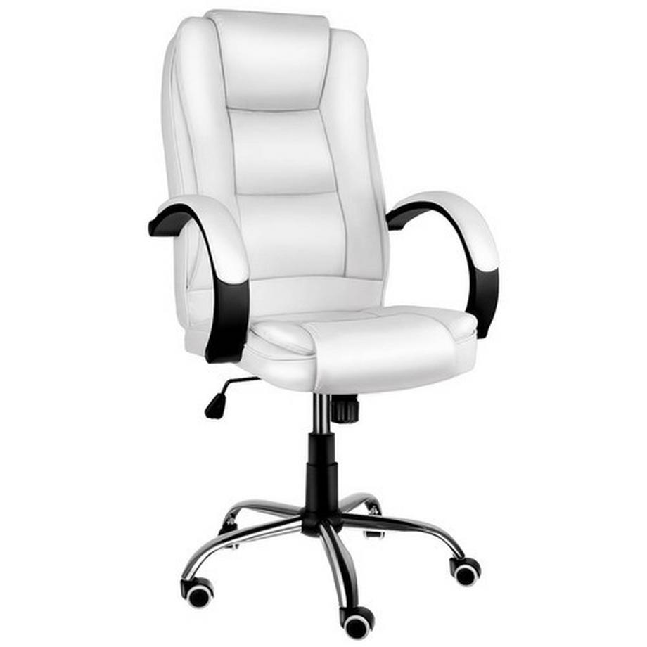 Malatec  Chaise de bureau, éco-cuir - blanc, Malatec 23240 