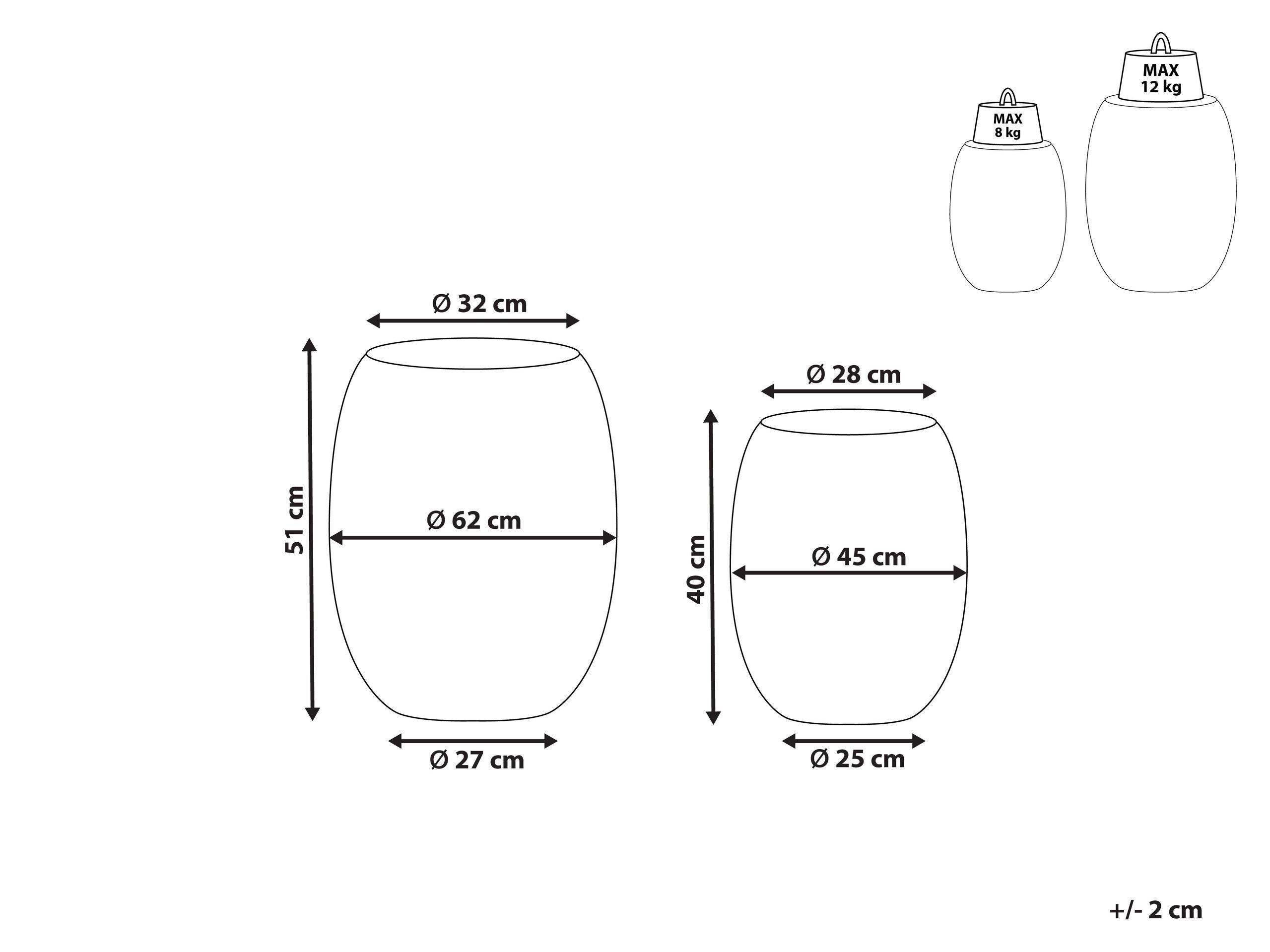 Beliani Ensemble de tables en Matière synthétique Moderne UHANA  