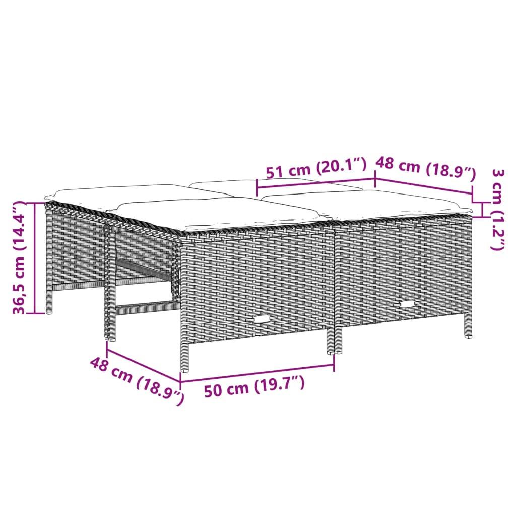 VidaXL  Tabouret de jardin rotin synthétique 