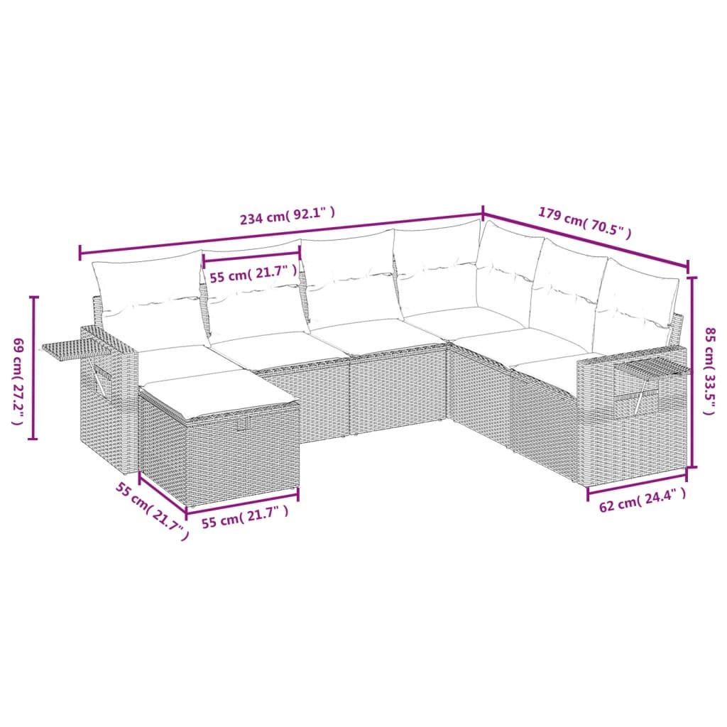 VidaXL Ensemble de canapés de jardin rotin synthétique  