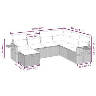 VidaXL Garten sofagarnitur poly-rattan  