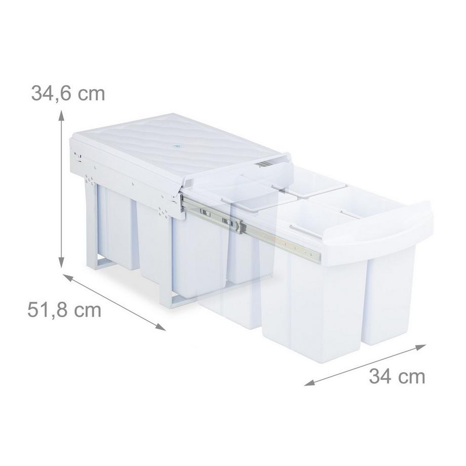 Northix Cestino estraibile per la raccolta differenziata dei rifiuti  