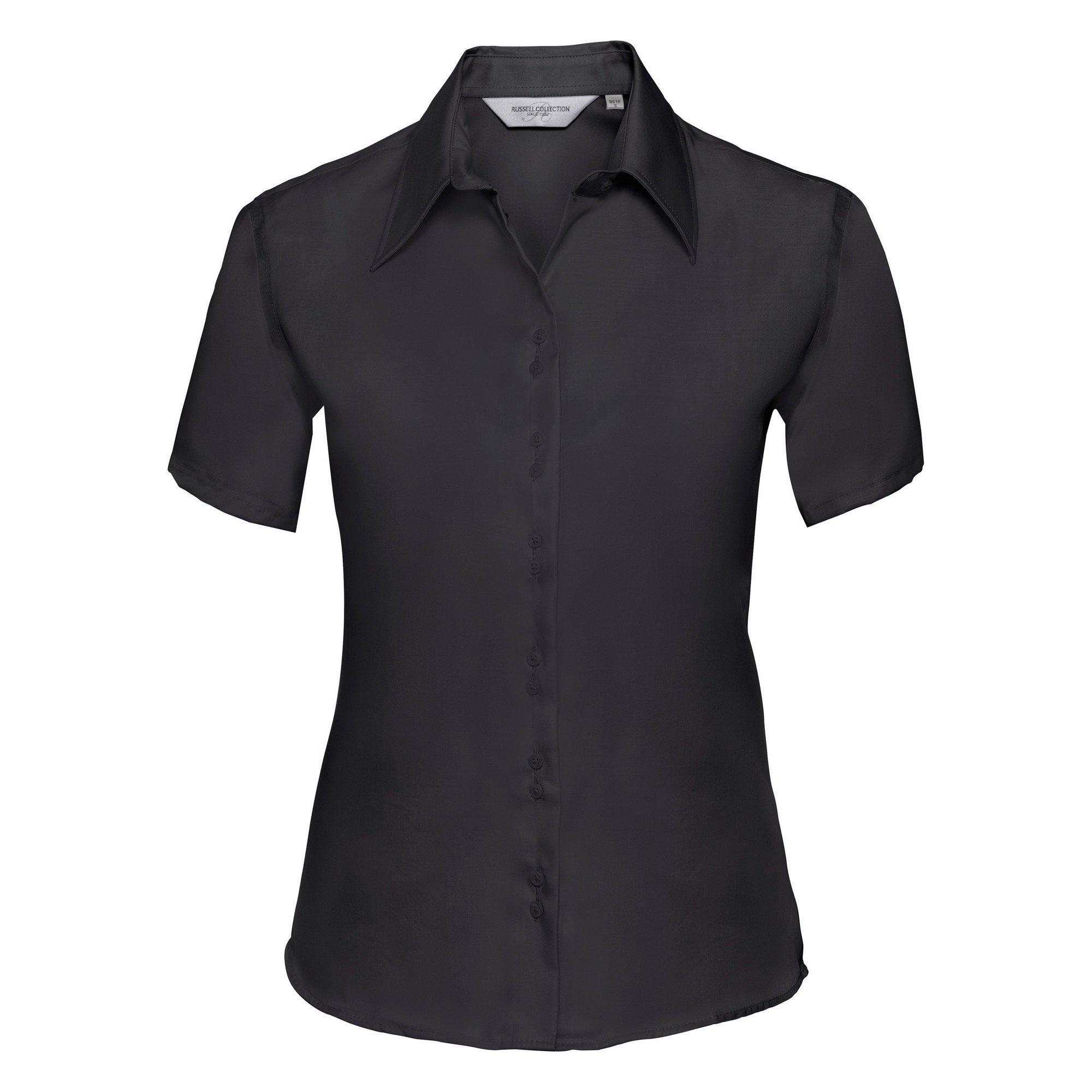 Image of Collection Bluse, Kurzarm, Bügelfrei Damen Schwarz S