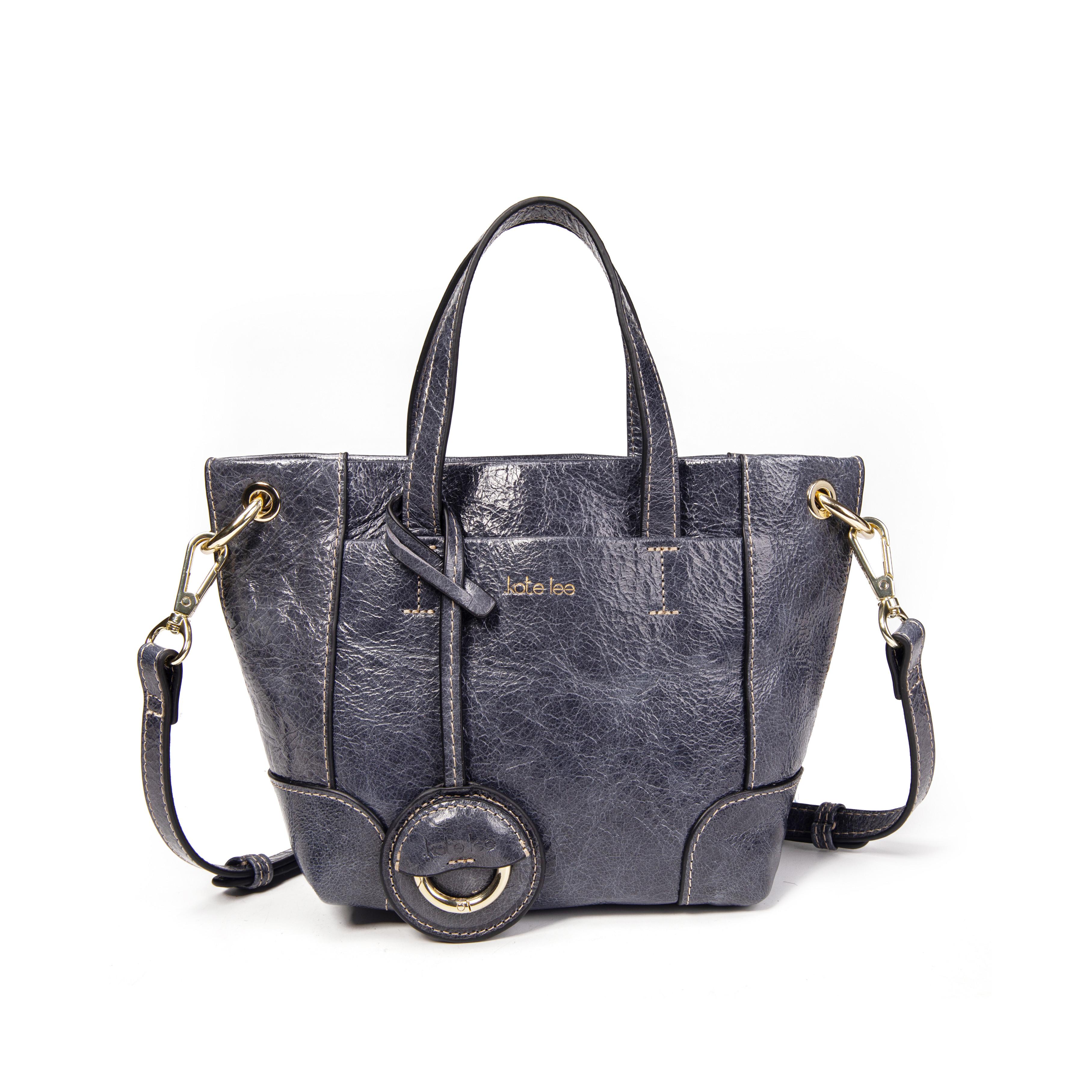 Kate Lee  Petit sac porté main ou bandoulière en cuir Tane gris 