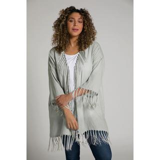 Ulla Popken  Kimono a blusa dal taglio oversize con frange e maniche a 3/4 