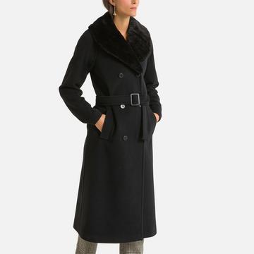 Manteau long fermeture boutonnée