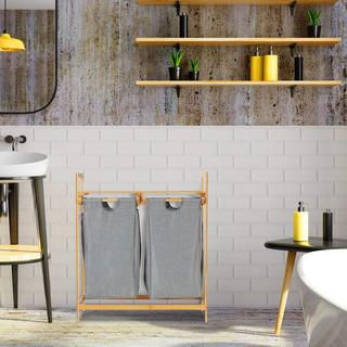 Northio Cesto portabiancheria con 2 scomparti  